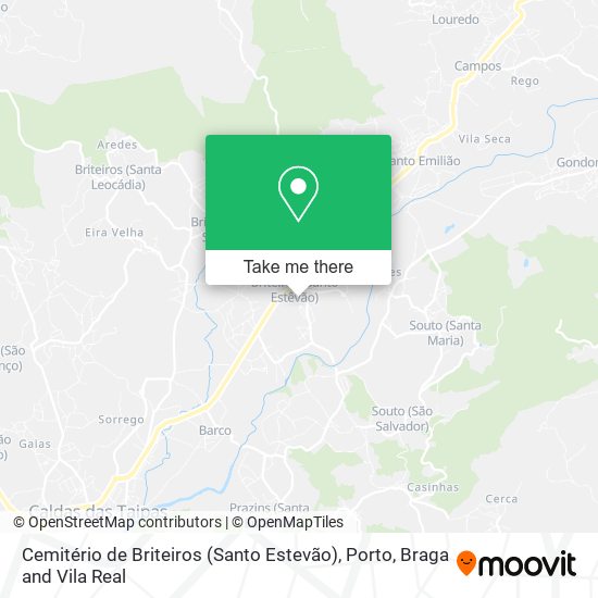 Cemitério de Briteiros (Santo Estevão) map