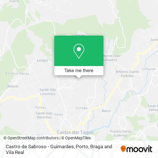 Castro de Sabroso - Guimarães map