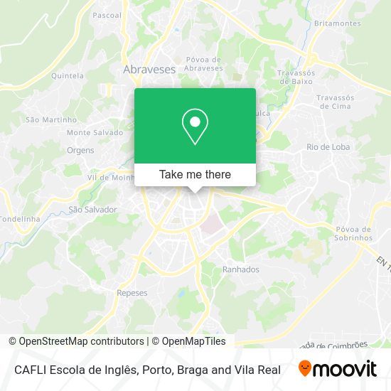 CAFLI Escola de Inglês mapa