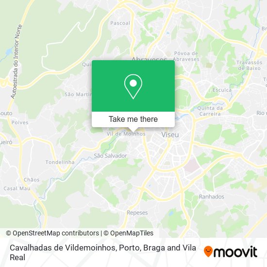 Cavalhadas de Vildemoinhos mapa