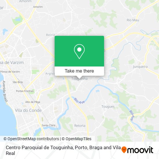 Centro Paroquial de Touguinha mapa