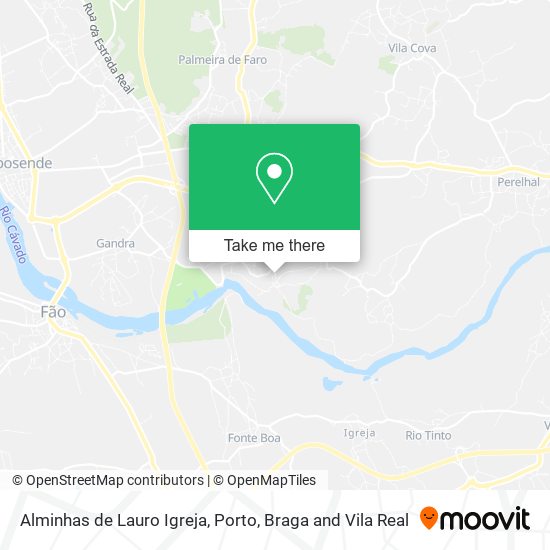 Alminhas de Lauro Igreja mapa