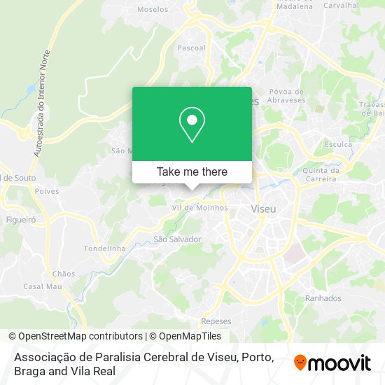 Associação de Paralisia Cerebral de Viseu mapa