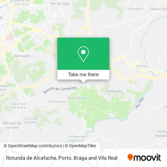 Rotunda de Alcafache mapa
