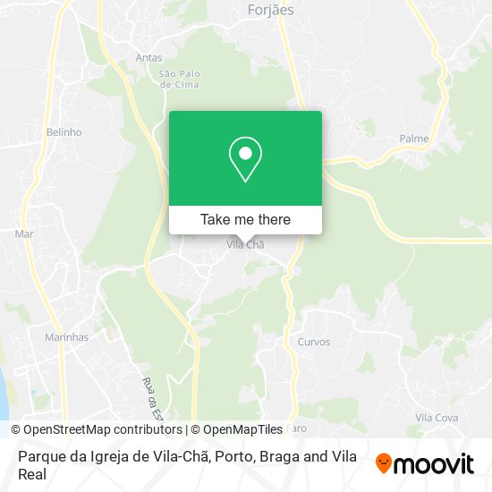 Parque da Igreja de Vila-Chã map