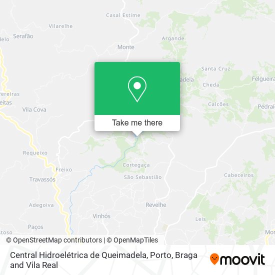 Central Hidroelétrica de Queimadela map