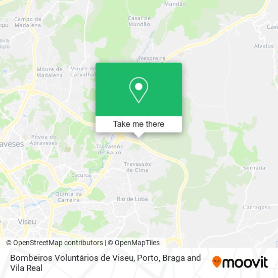 Bombeiros Voluntários de Viseu mapa