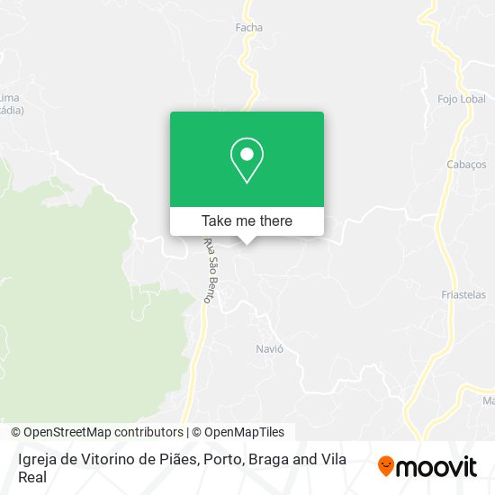 Igreja de Vitorino de Piães mapa