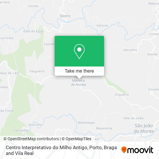 Centro Interpretativo do Milho Antigo mapa