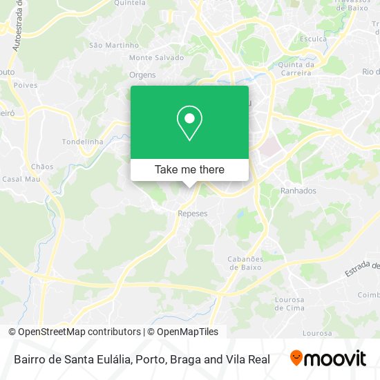 Bairro de Santa Eulália mapa