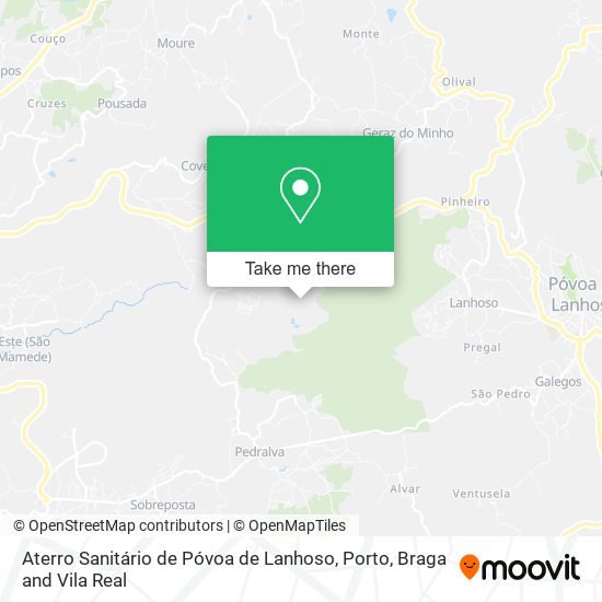 Aterro Sanitário de Póvoa de Lanhoso map