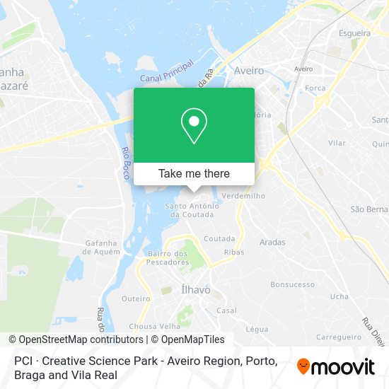 PCI · Creative Science Park - Aveiro Region mapa