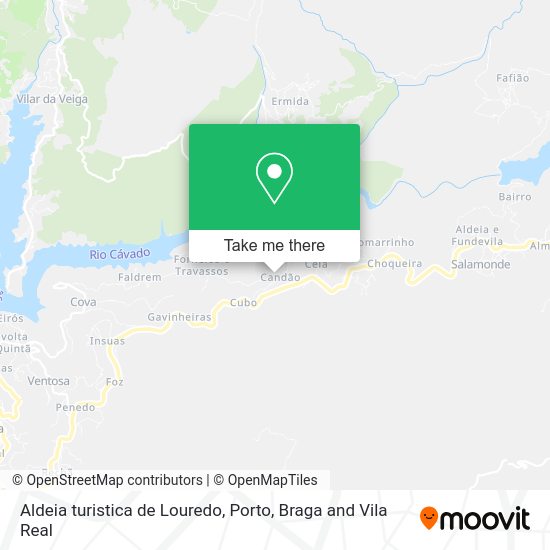 Aldeia turistica de Louredo mapa