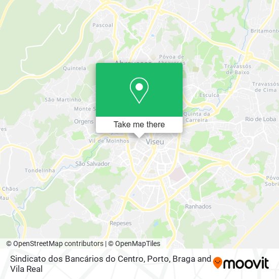 Sindicato dos Bancários do Centro mapa