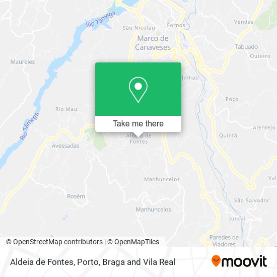 Aldeia de Fontes mapa