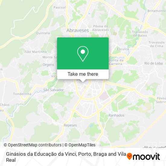 Ginásios da Educação da Vinci map