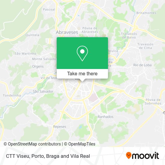 CTT Viseu map