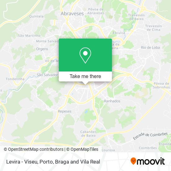 Levira - Viseu mapa