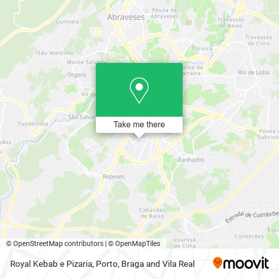 Royal Kebab e Pizaria mapa