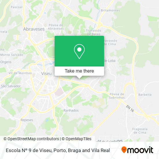 Escola Nº 9 de Viseu mapa