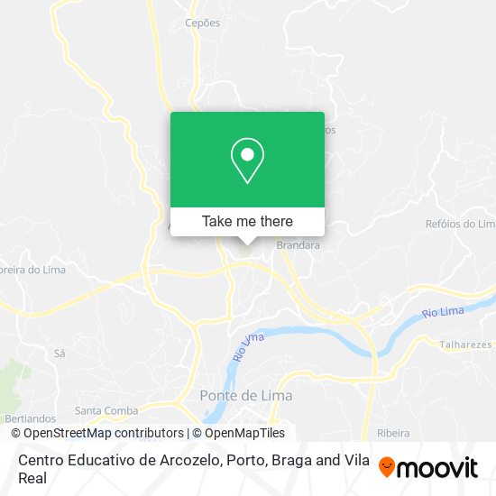 Centro Educativo de Arcozelo mapa