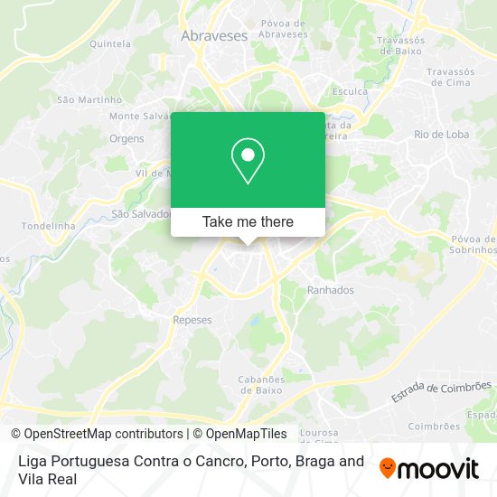 Liga Portuguesa Contra o Cancro map