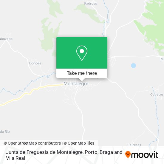 Junta de Freguesia de Montalegre mapa