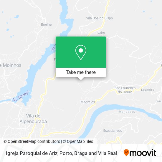 Igreja Paroquial de Ariz mapa