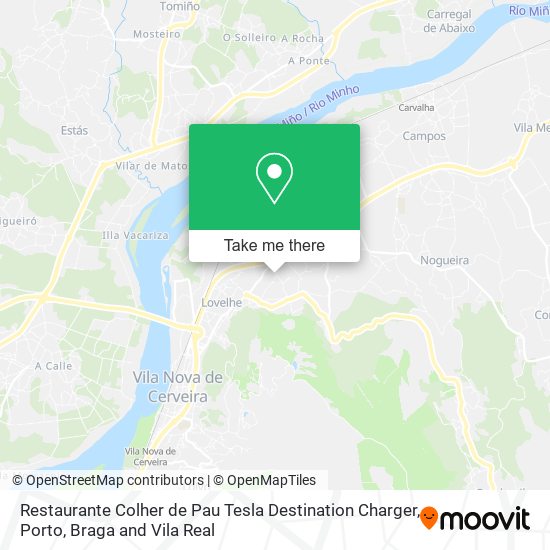Restaurante Colher de Pau Tesla Destination Charger mapa