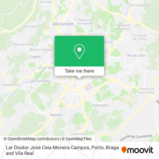 Lar Doutor José Ceia Moreira Campos mapa