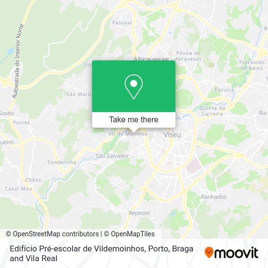 Edifício Pré-escolar de Vildemoinhos mapa