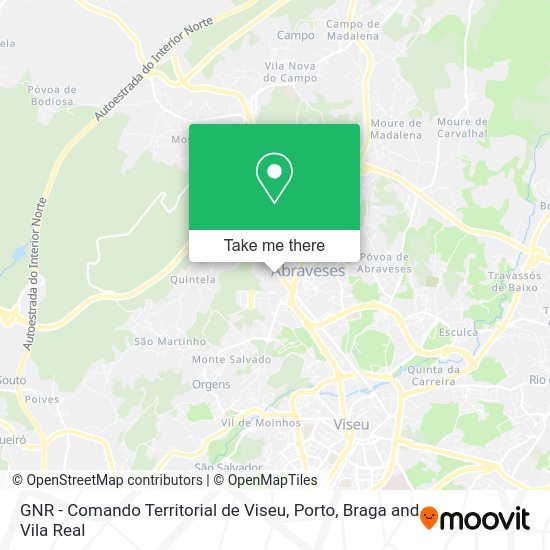 GNR - Comando Territorial de Viseu map