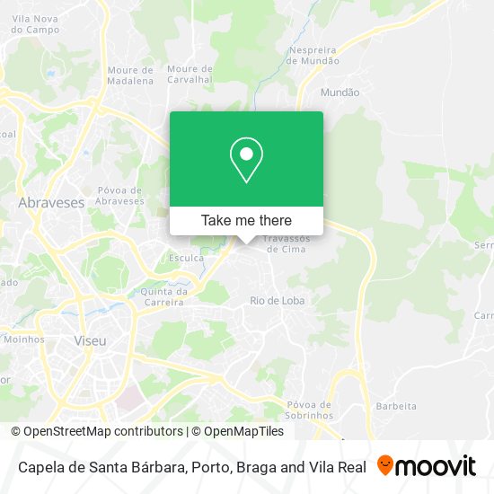 Capela de Santa Bárbara mapa