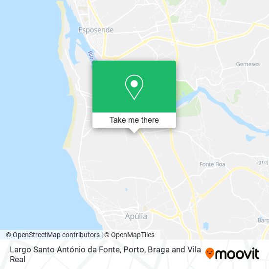 Largo Santo António da Fonte mapa