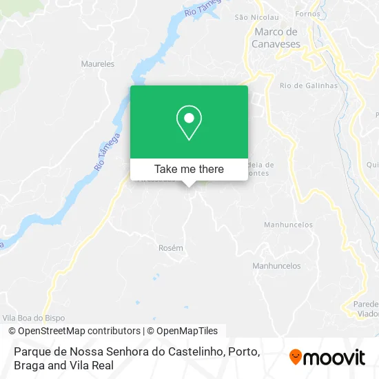 Parque de Nossa Senhora do Castelinho map