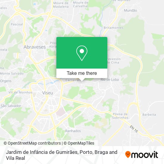 Jardim de Infância de Gumirães mapa