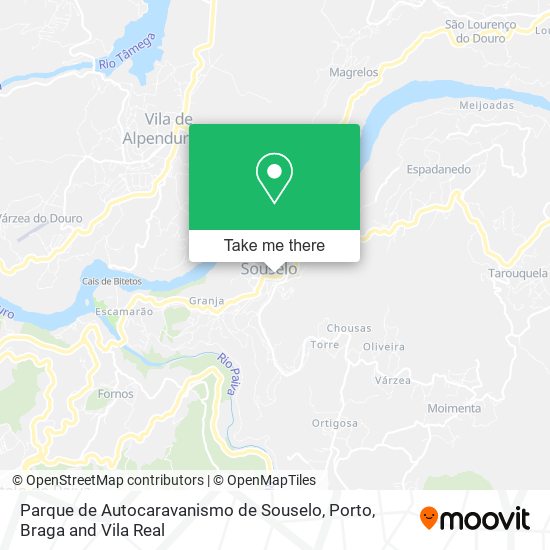 Parque de Autocaravanismo de Souselo mapa