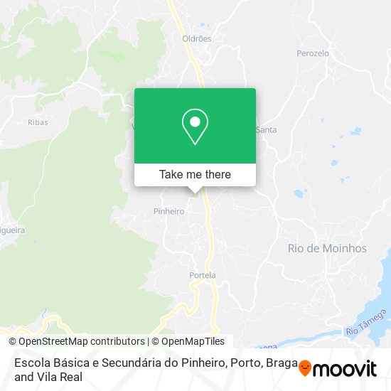 Escola Básica e Secundária do Pinheiro mapa
