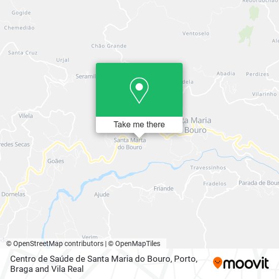Centro de Saúde de Santa Maria do Bouro mapa