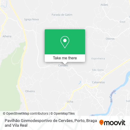Pavilhão Ginmodesportivo de Cervães map