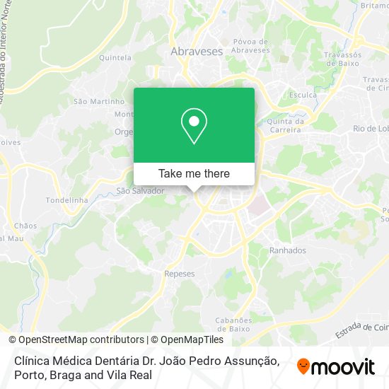 Clínica Médica Dentária Dr. João Pedro Assunção mapa