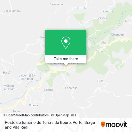 Poste de turismo de Terras de Bouro map