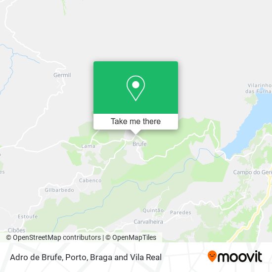Adro de Brufe mapa