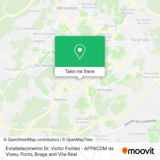 Estabelecimento Dr. Victor Fontes - APPACDM de Viseu map