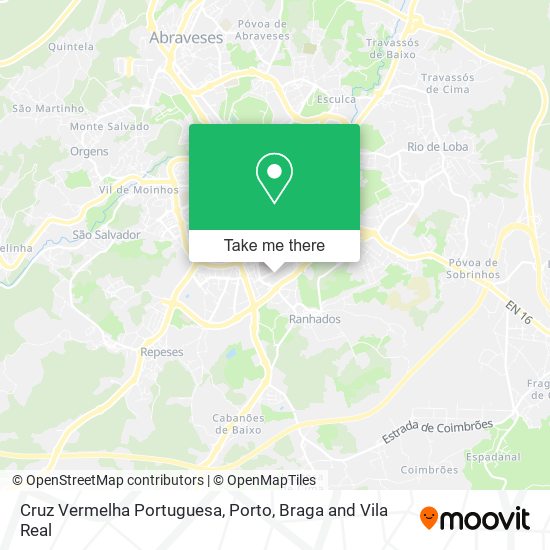 Cruz Vermelha Portuguesa map
