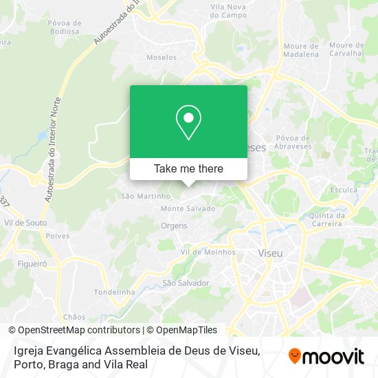 Igreja Evangélica Assembleia de Deus de Viseu map