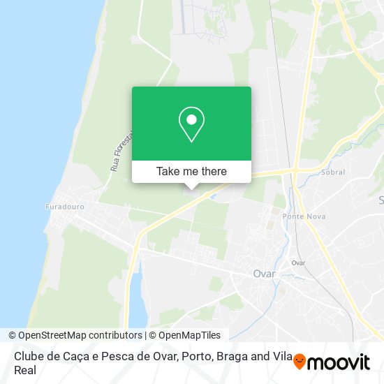 Clube de Caça e Pesca de Ovar mapa
