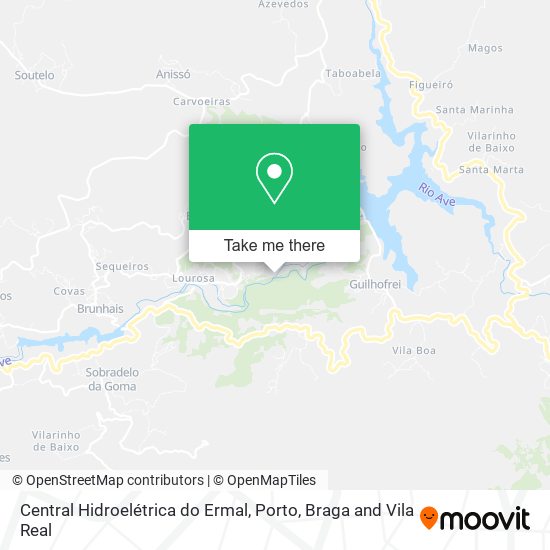 Central Hidroelétrica do Ermal mapa