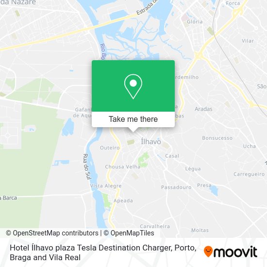 Hotel Ílhavo plaza Tesla Destination Charger map