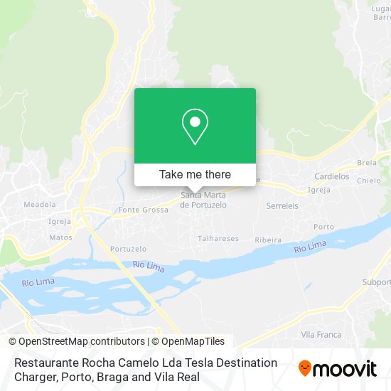 Restaurante Rocha Camelo Lda Tesla Destination Charger map